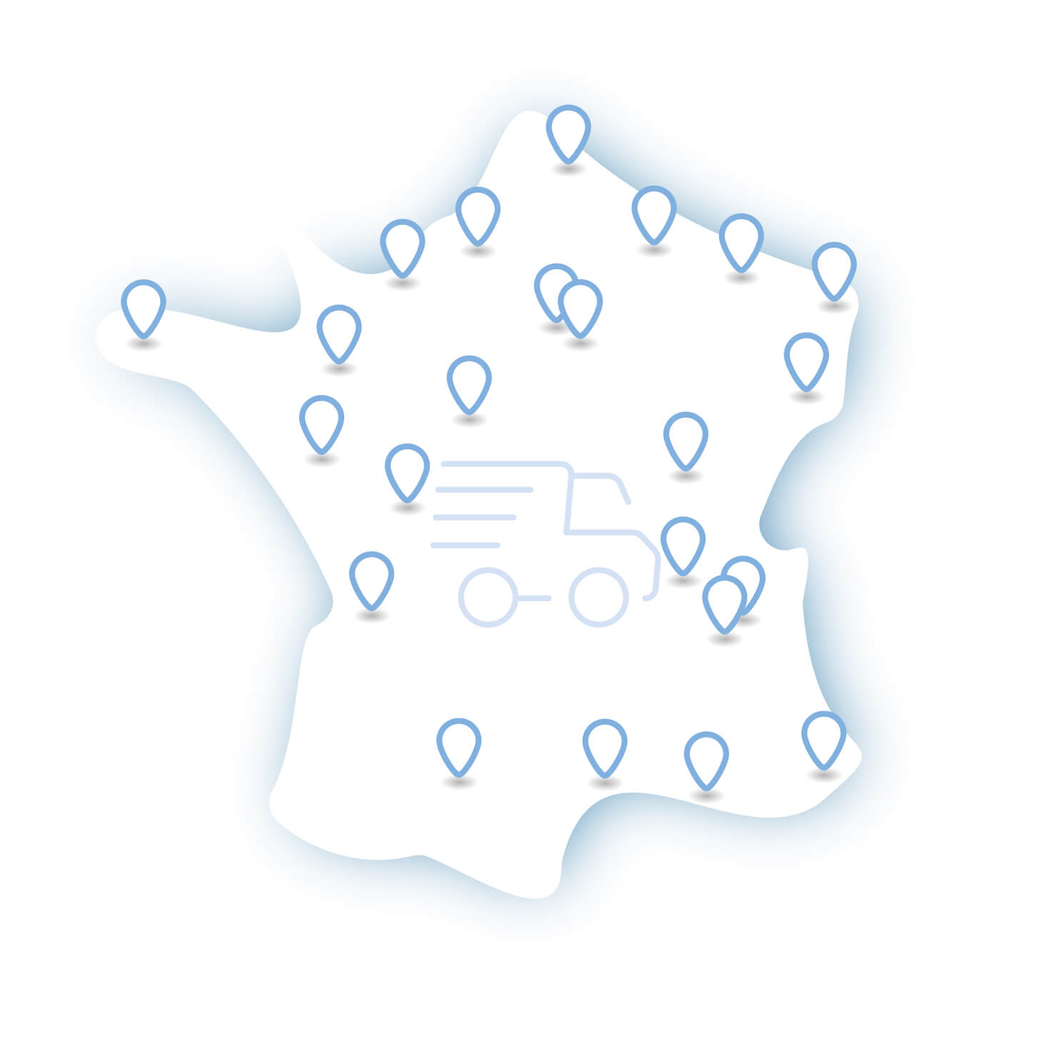 Carte du réseau d'agences Portalp